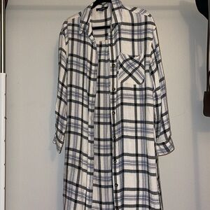Primark plaid pattern long sleeve button shirt
